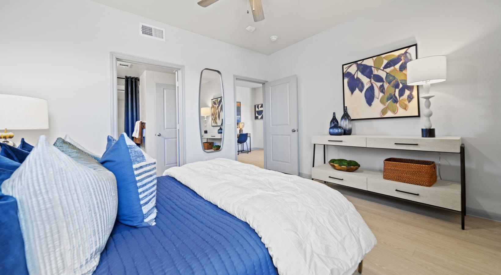 Bedroom options to fit every lifestyle a bedroom with a bed and a table